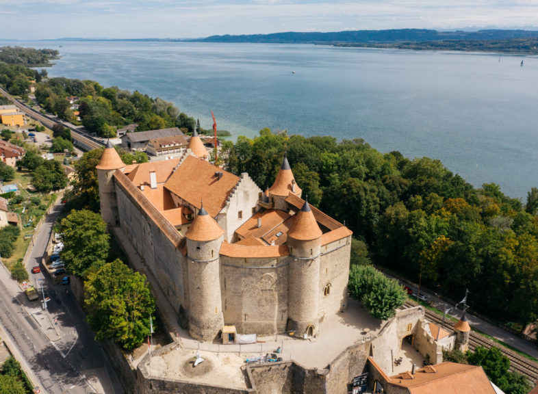 Chateau de Grandson drone